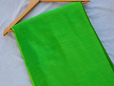 Grass Green Plain Pure Viscose Gaji Silk Fabric