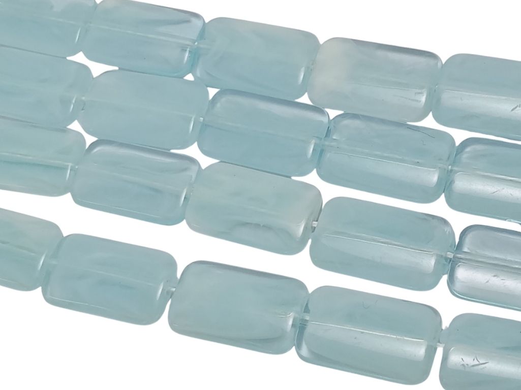 Baby Blue Rectangular Resin Beads