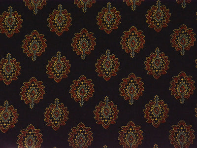 Black Floral Pure Cotton Fabric