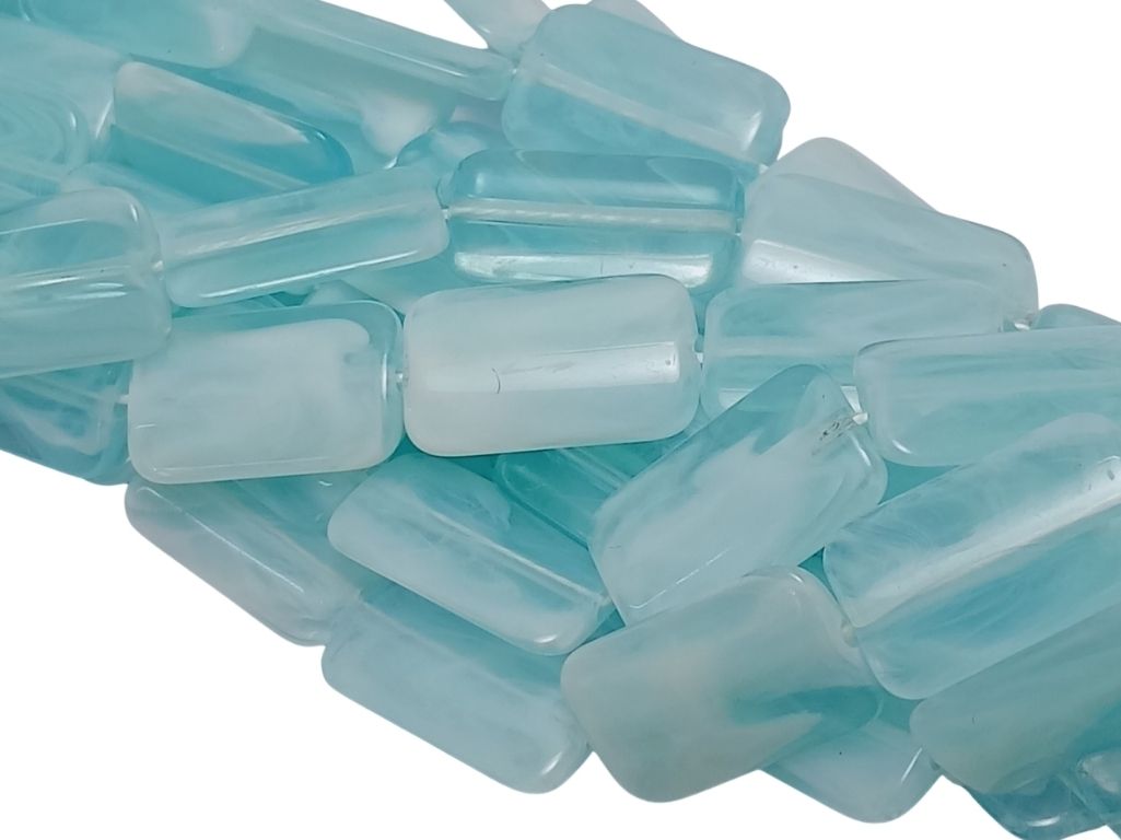 Baby Blue Rectangular Resin Beads