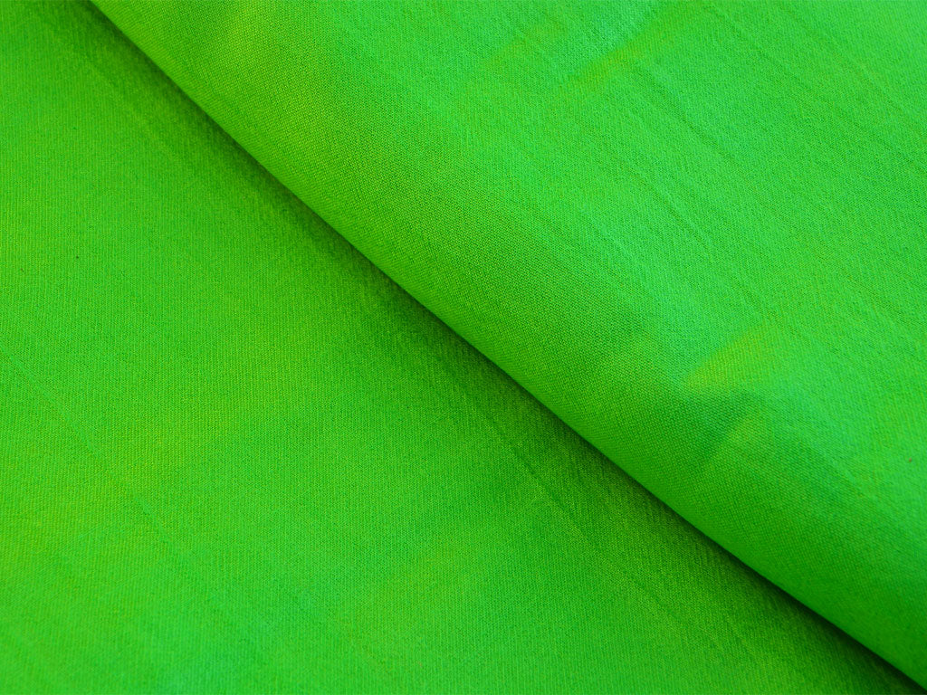 Grass Green Plain Pure Viscose Gaji Silk Fabric