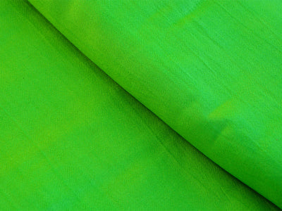 Grass Green Plain Pure Viscose Gaji Silk Fabric (Wholesale)