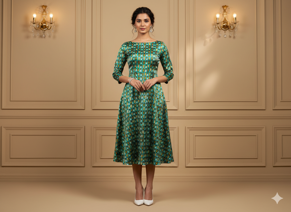 चैती ज्यामितीय शुद्ध सूती कपड़ा