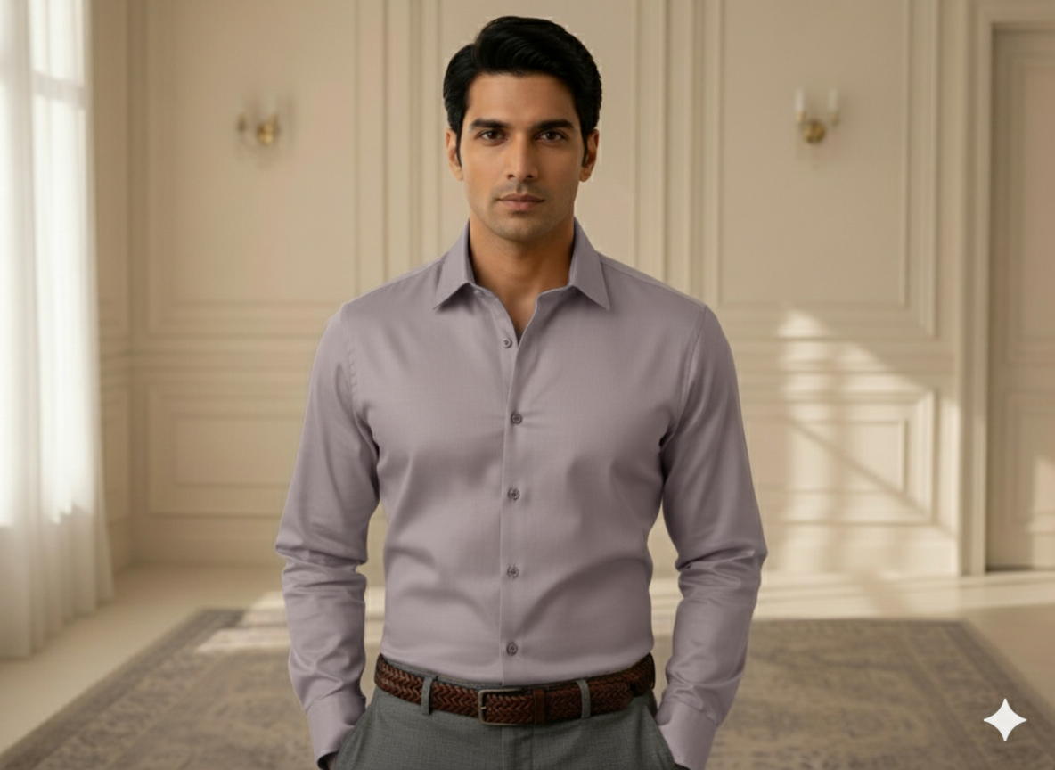 बैंगनी सादा चमकीला सूती कपड़ा