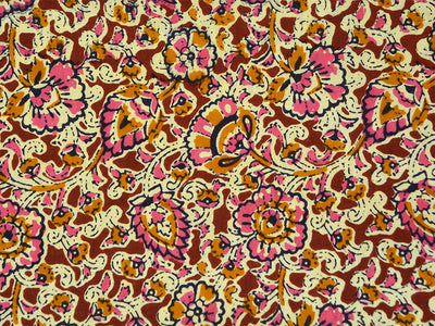 Multicolor Pure Mul Mul Kalamkari Cotton Fabrics