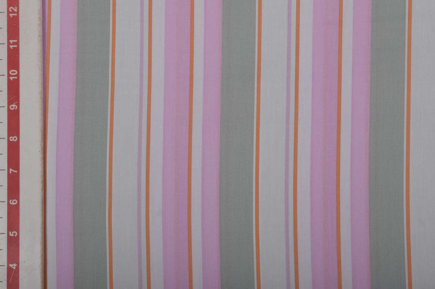 Multicolor Stripes Cotton Satin Fabric