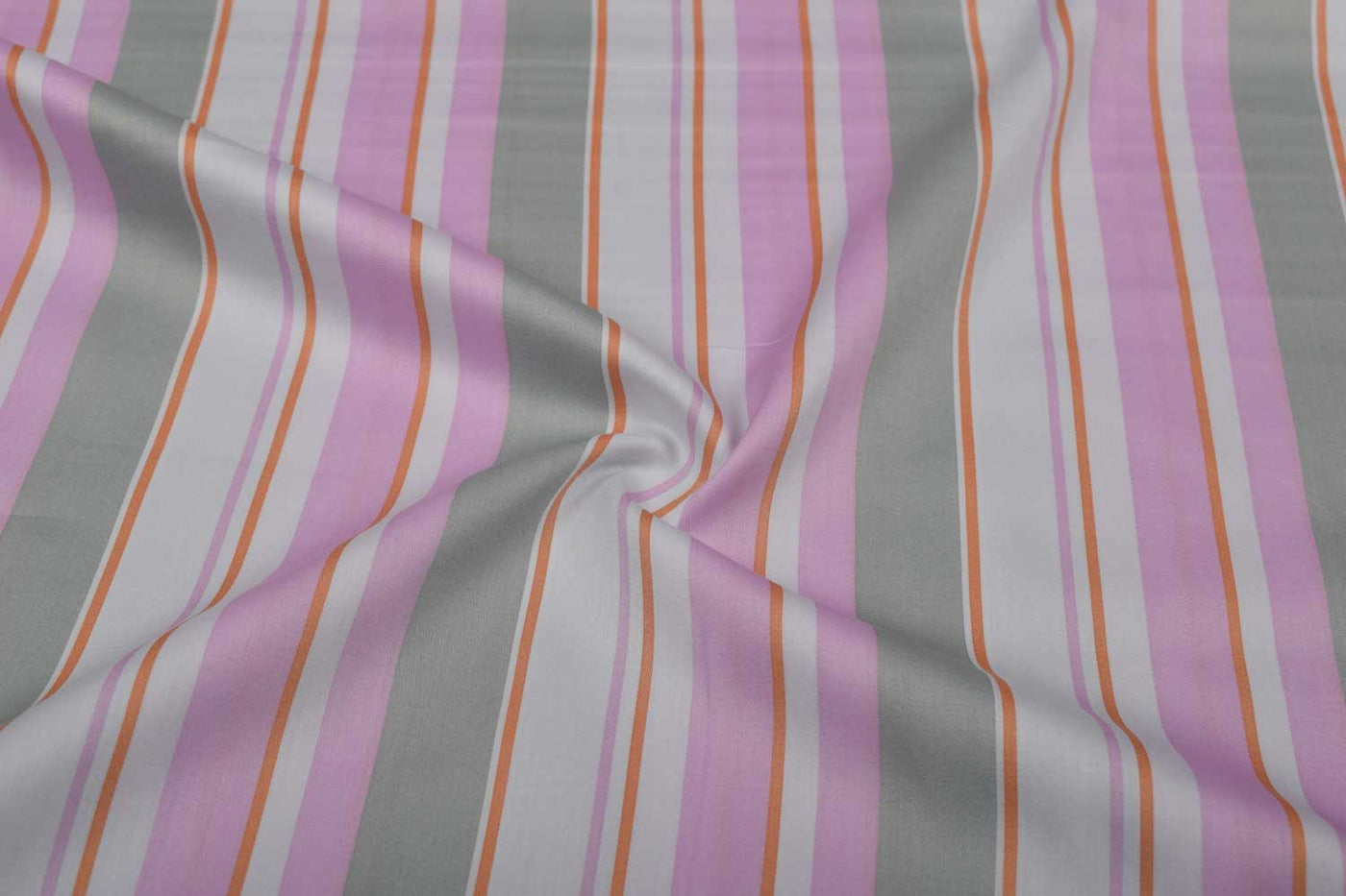 Multicolor Stripes Cotton Satin Fabric