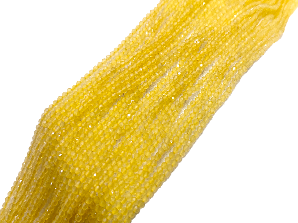 Yellow Transparent Spherical Crystal Beads (Wholesale)
