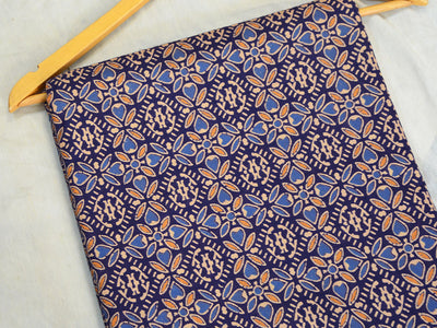 Purple Handblocked Pure Cotton Fabric