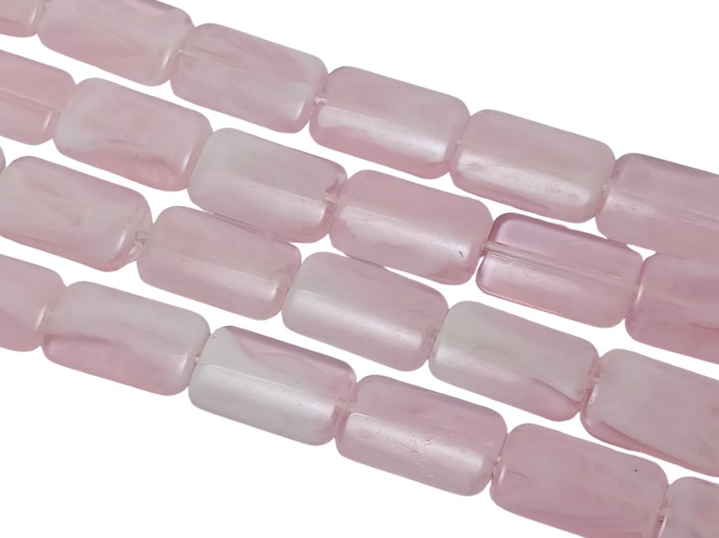 Baby Pink Rectangular Resin Beads