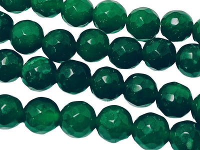 Dark Green 8 mm Rondelle Jade Quartz Stones