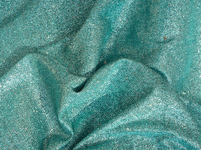 Turquoise Plain Shimmer Bonding Fabric