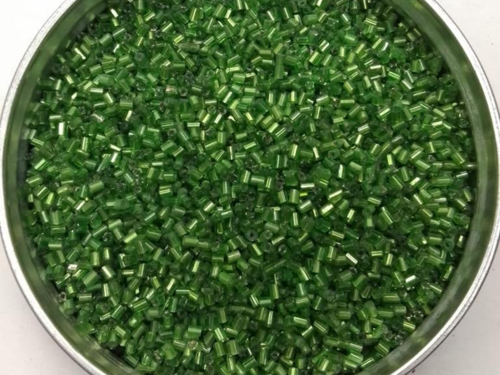 Light Green 2 Cut Glass Seed Beads- 2 mm