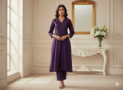 गहरा नीला सादा शुद्ध विस्कोस गाजी सिल्क कपड़ा