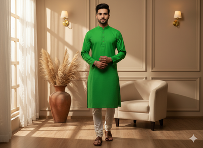 Light Green Plain 100% Pure Mul Mul Cotton