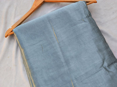 Gray Plain Pure Viscose Gaji Silk Fabric (Wholesale)