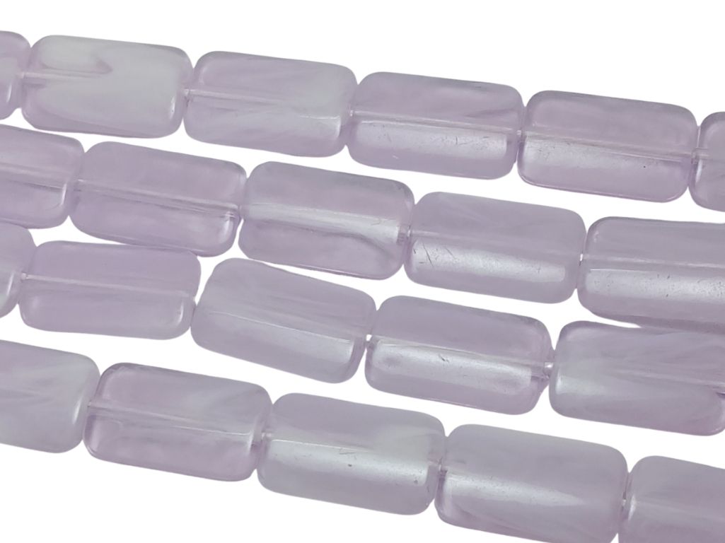 Light Purple Rectangular Resin Beads