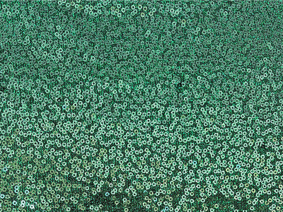 Forest Green Plain Sequins Embroidered Net Fabric