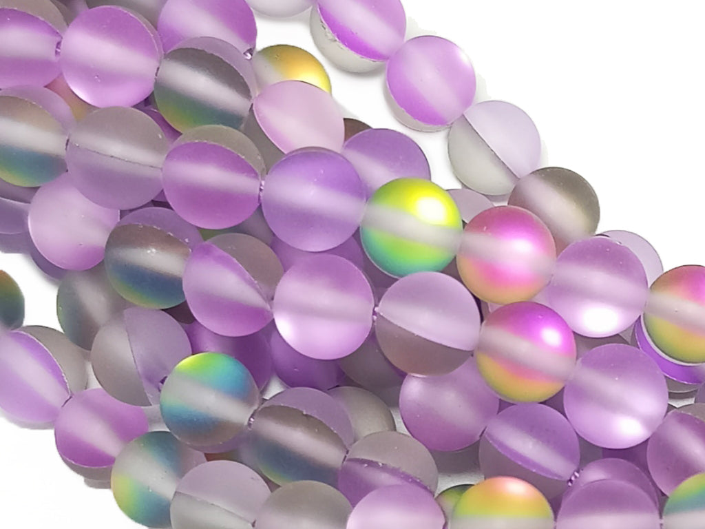 Purple Spherical Radium Natural Quartz Stone Beads