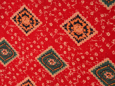 Rani Pink Bandhani Pure Cotton Fabric