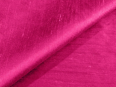 Bright Pink Plain Bangalore Raw Silk Fabric  (Wholesale)