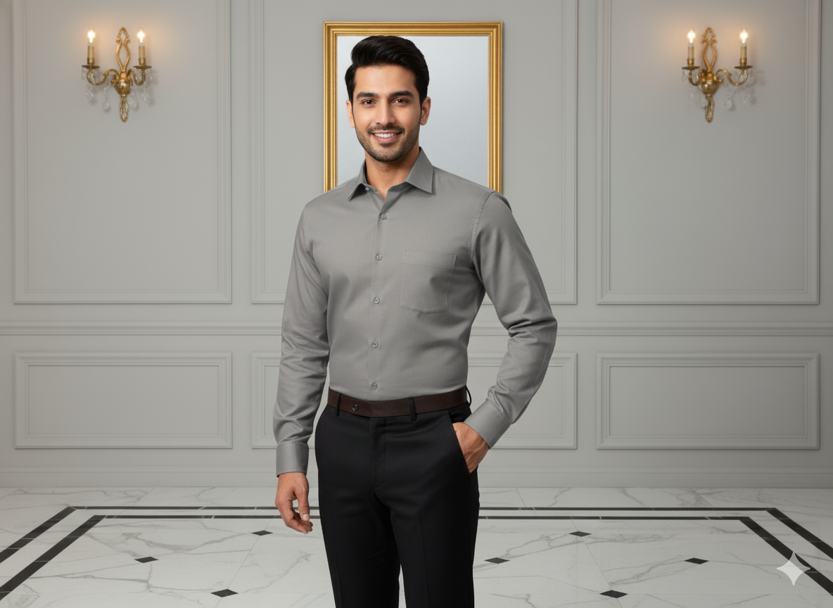 Grey 100% Turkey Giza Cotton Fabric