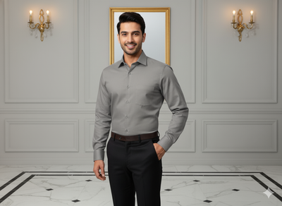 Grey 100% Turkey Giza Cotton Fabric