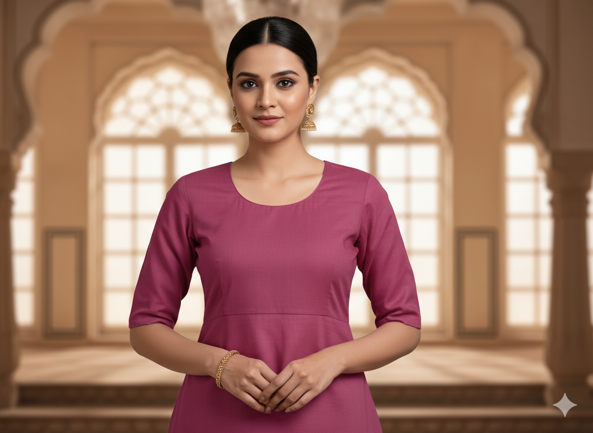 Onion Pink Plain 100% Pure Mul Mul Cotton