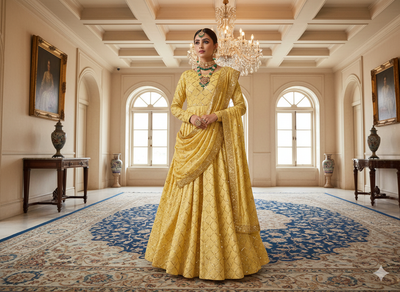 पीला धातुई सेक्विन कढ़ाई मलाई साटन कपड़ा