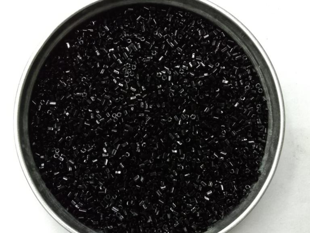 Black 2 Cut Glass Seed Beads- 1.5 mm