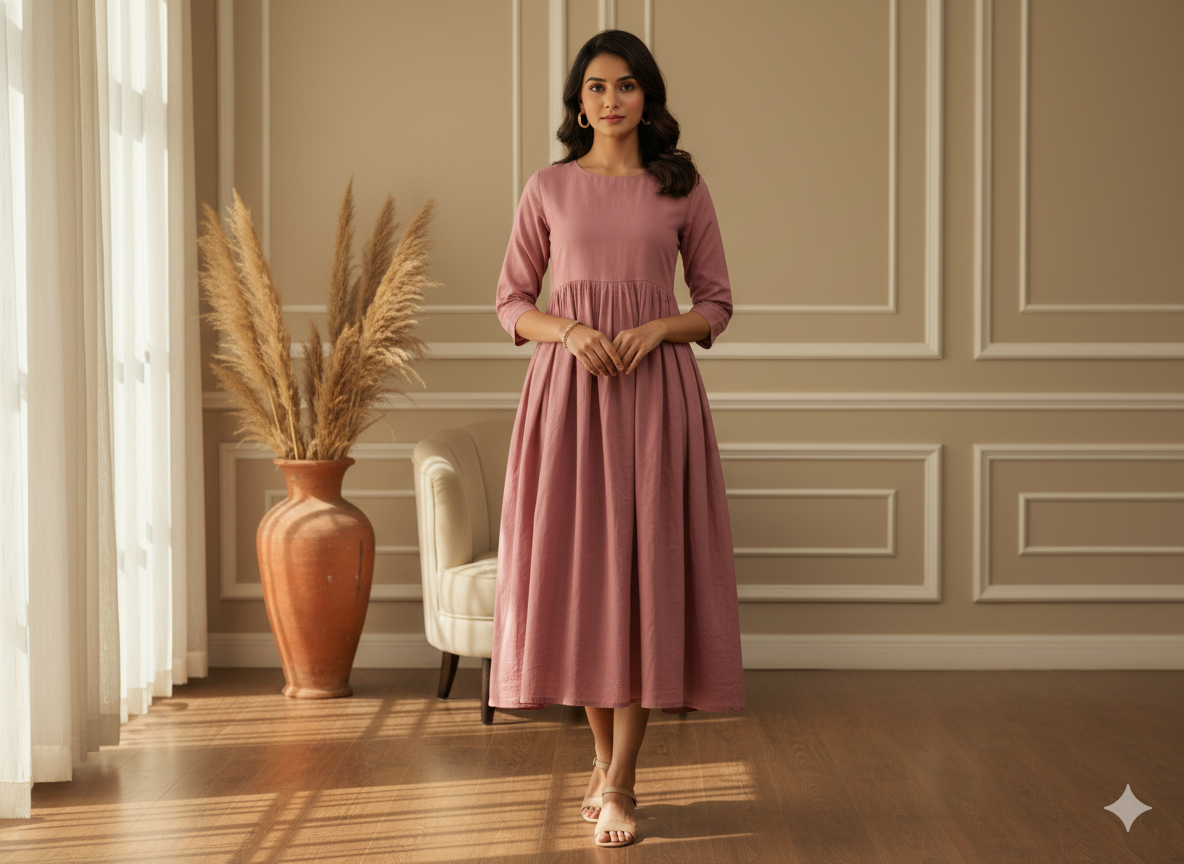 Onion Pink Plain 100% Pure Mul Mul Cotton