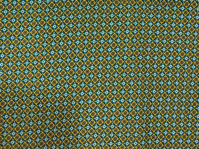 Yellow & Green Diamond Digitally Printed Butter Crepe Fabric