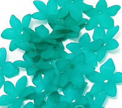 Turquoise Matte Finish Acrylic Embellishments With Hole