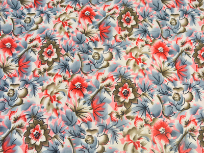 Multicolour Floral Digitally Printed Butter Crepe Fabric