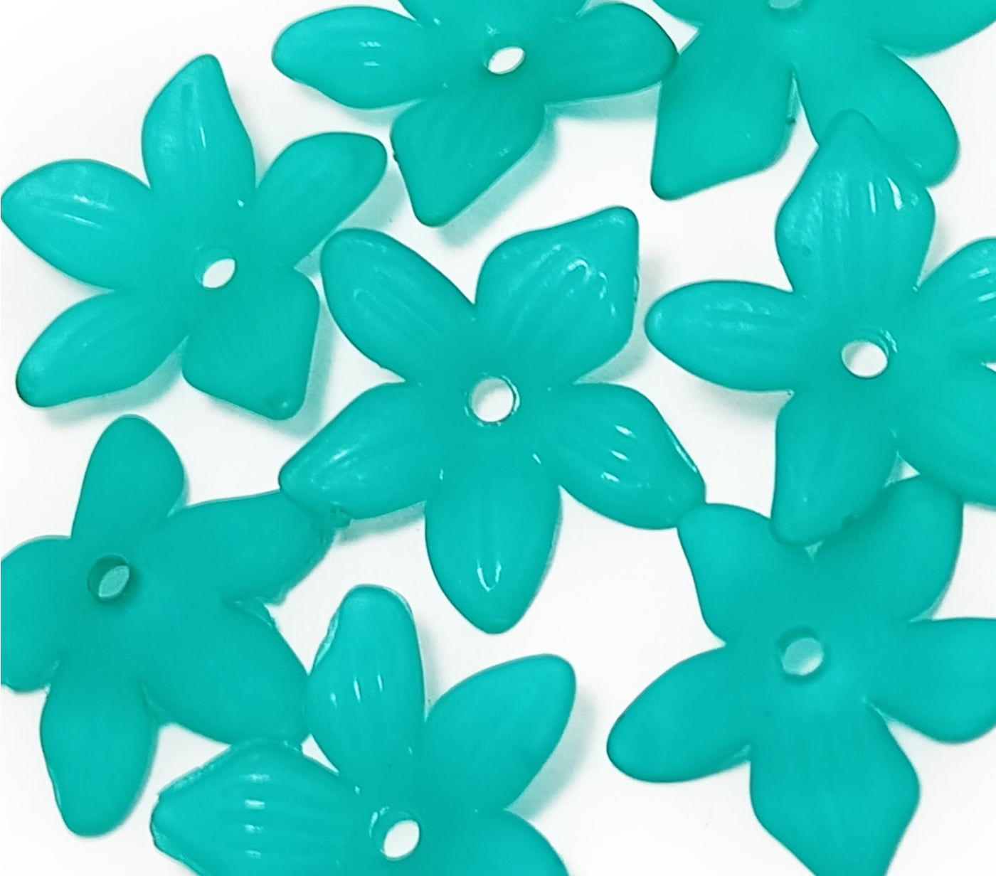 Turquoise Matte Finish Acrylic Embellishments With Hole