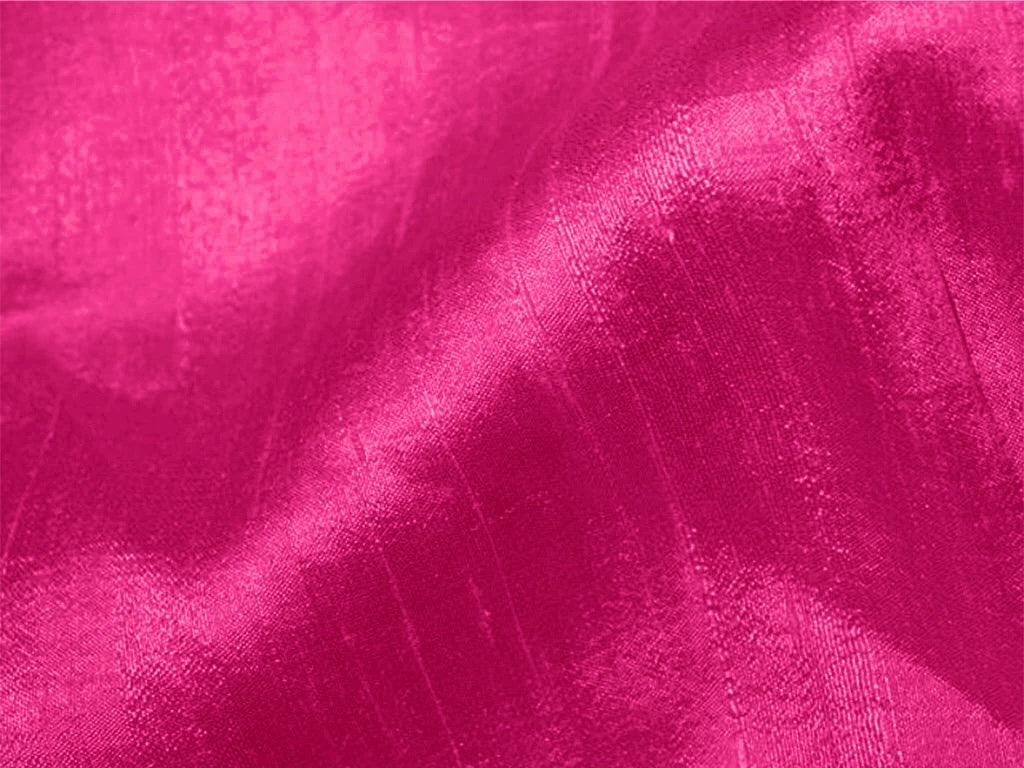 Bright Pink Plain Bangalore Raw Silk Fabric  (Wholesale)