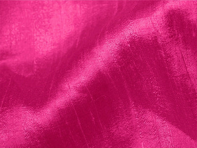 Bright Pink Plain Bangalore Raw Silk Fabric  (Wholesale)