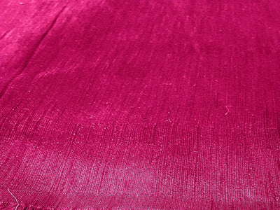 Bright Pink Plain Bangalore Raw Silk Fabric  (Wholesale)