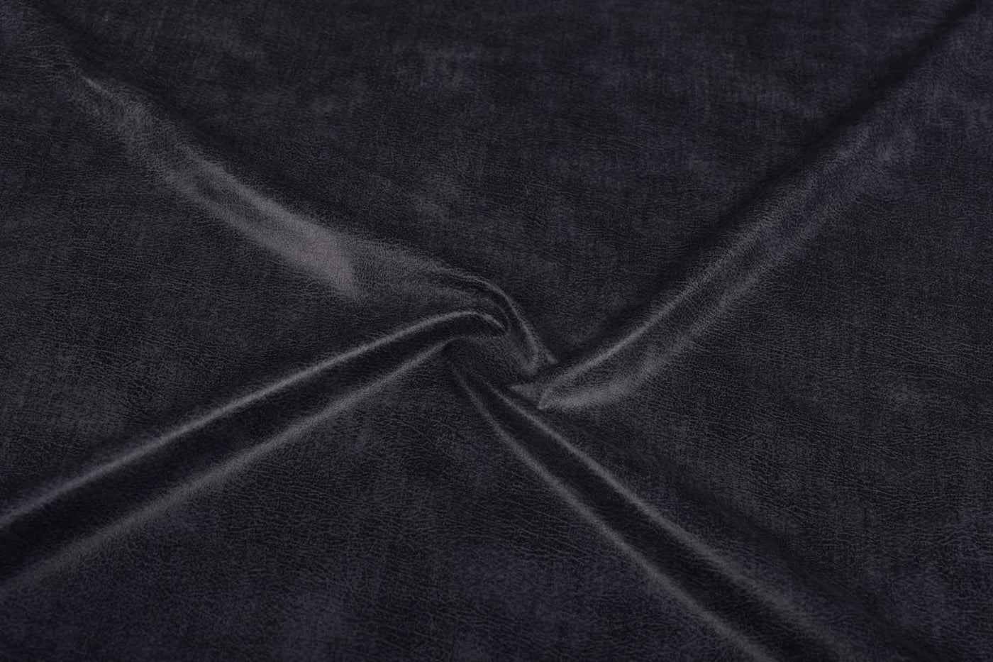 Precut of 1 Meter Of Dark Grey Solid Leather Look Fabric