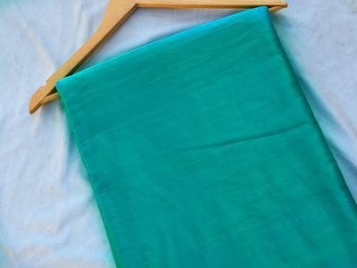 Sea Green Plain Pure Viscose Gaji Silk Fabric