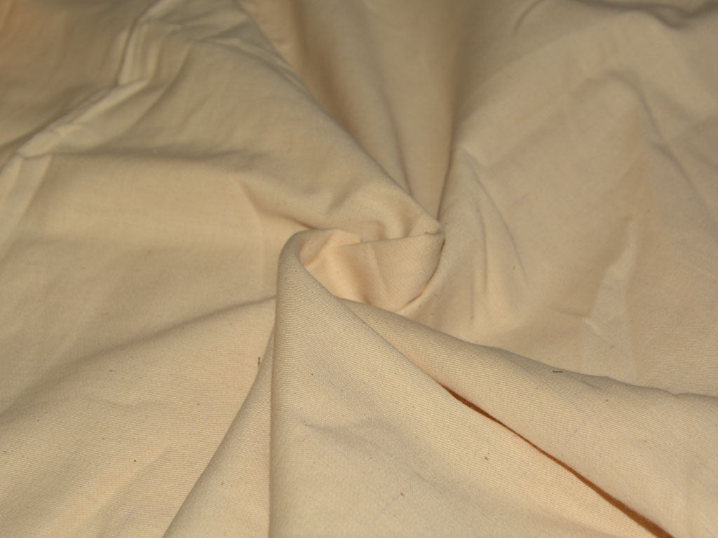 Cream Plain Cotton Canvas Fabric