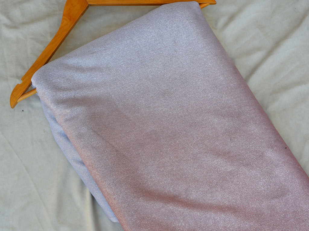 Lavender & Peach Dual Shade Plain Shimmer Bonding Fabric