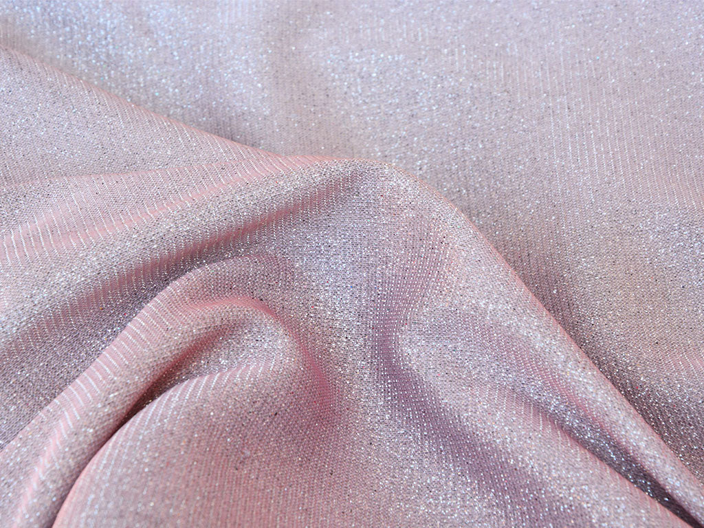 Lavender & Peach Dual Shade Plain Shimmer Bonding Fabric