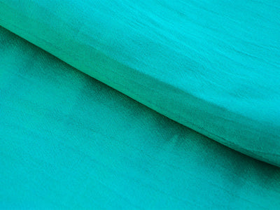 Sea Green Plain Pure Viscose Gaji Silk Fabric (Wholesale)