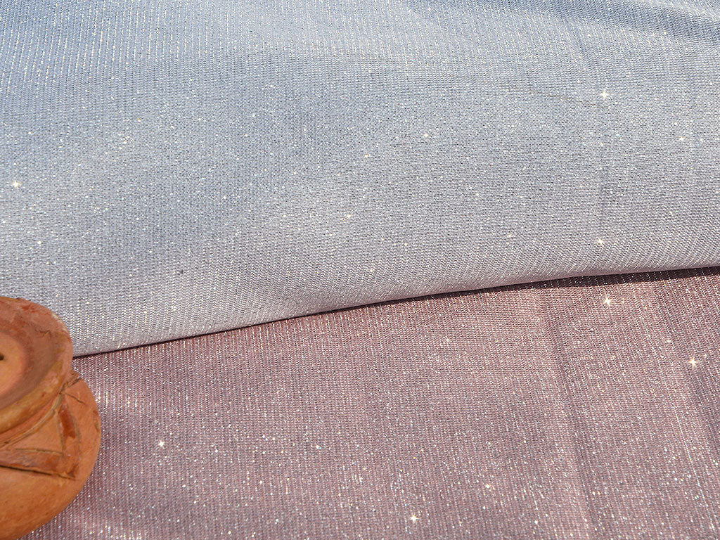 Lavender & Peach Dual Shade Plain Shimmer Bonding Fabric