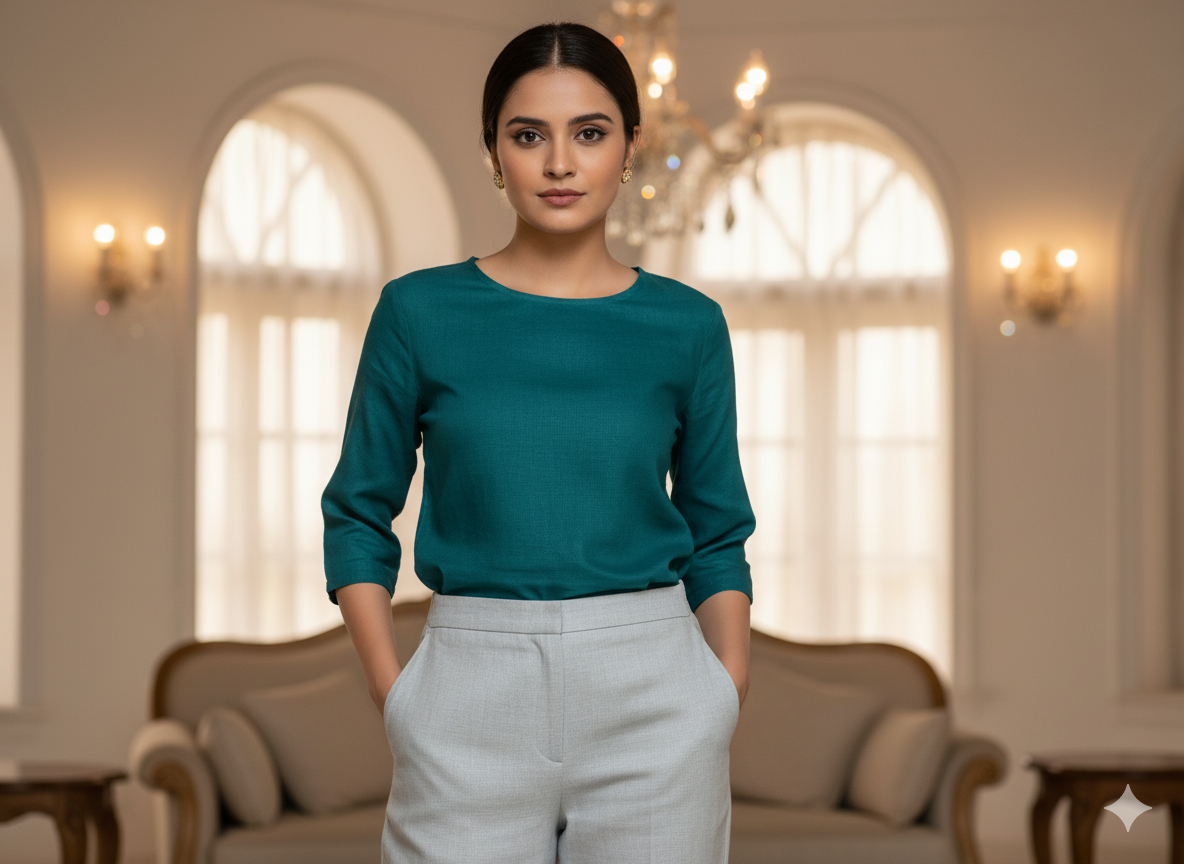 क्लाउड ग्रे प्योर लिनन फ़ैब्रिक - 60 ली