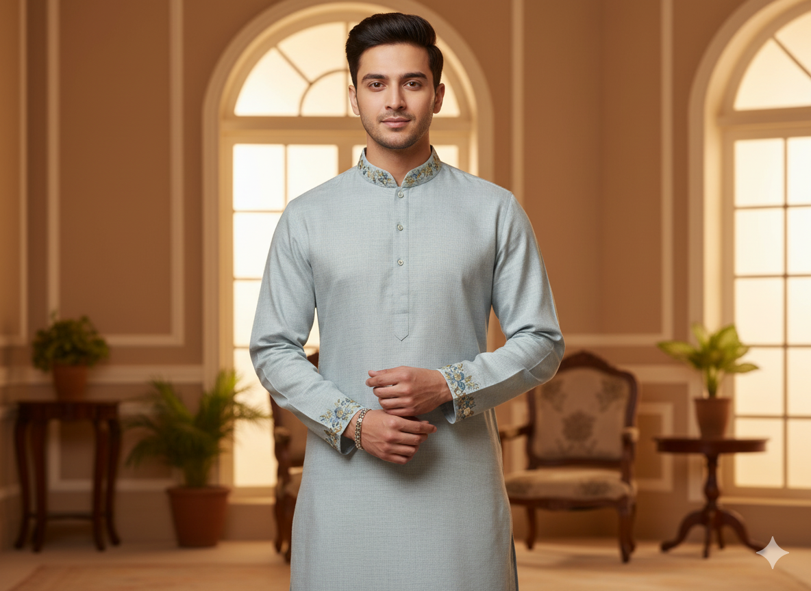 क्लाउड ग्रे प्योर लिनन फ़ैब्रिक - 60 ली