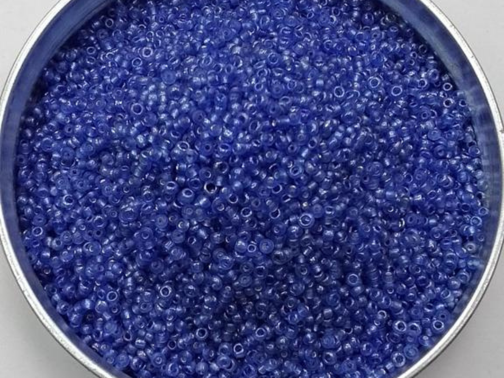 Dark Powder Blue Round Rocaille Glass Seed Beads- 2 mm