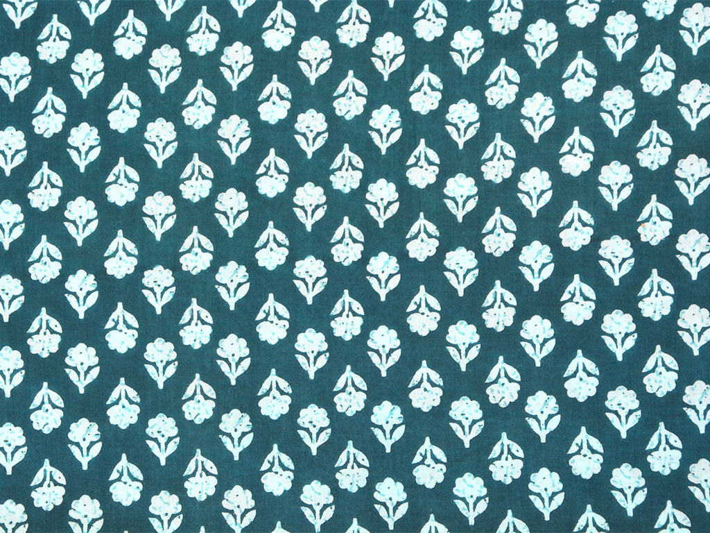 Green  Color Floral Pure Mul Mul Cotton Fabrics