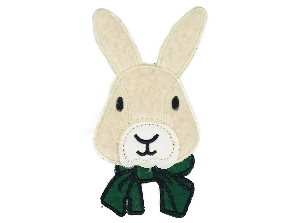 Cream Green Rabbit Threaded Designer Motifs